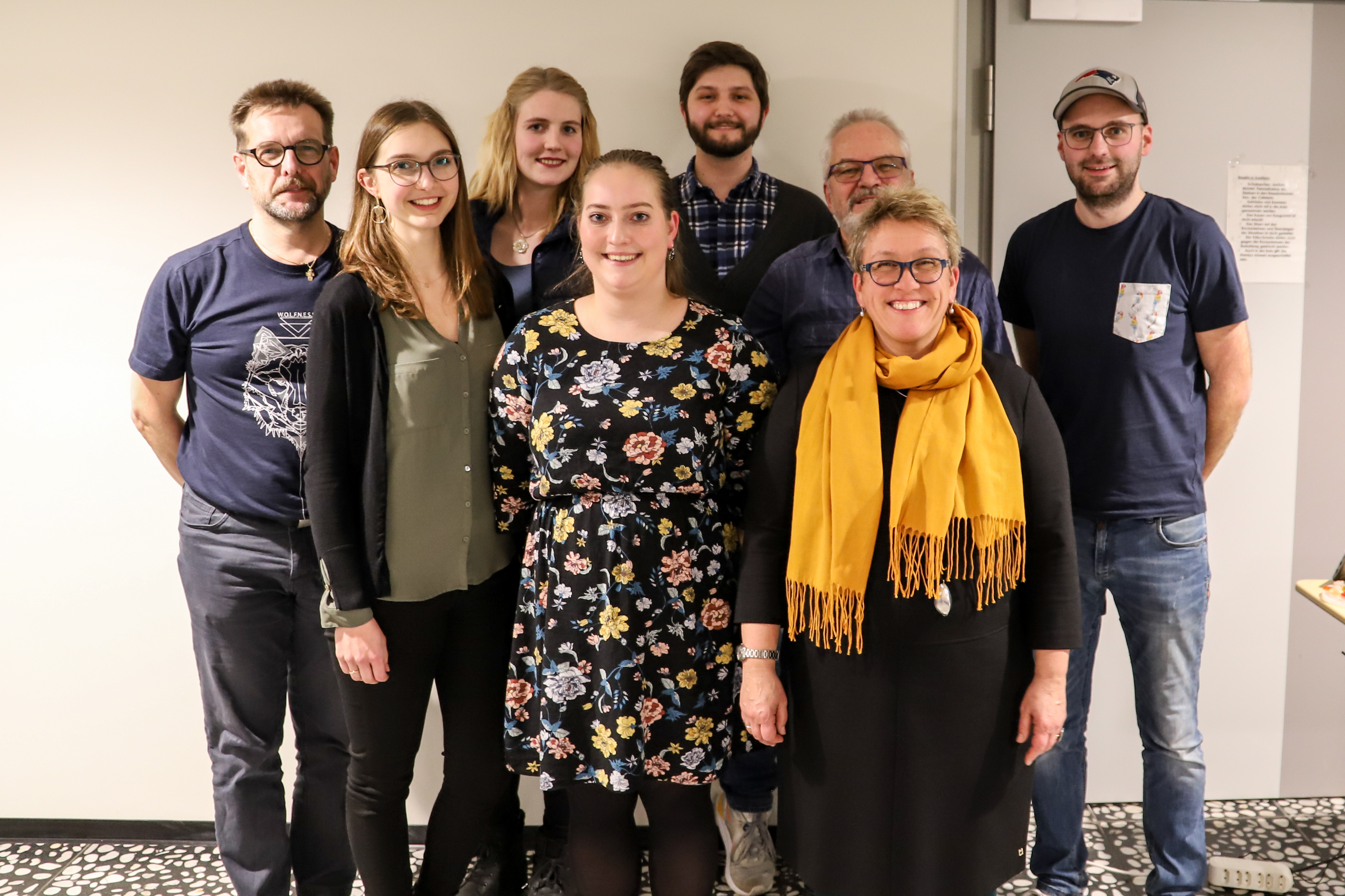 von links: Stefan Florsch, Isabell Potthast, Annkatrin Frin, Natascha Flormann, Raphael Brügger, Dieter Ebeling, Liane Sickmann, Niklas Plückebaum